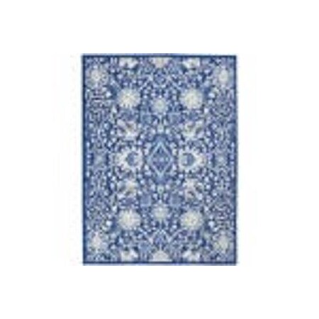 Homeroots 4 x 6 ft. Navy & Ivory Intricate Floral Area Rug 385865